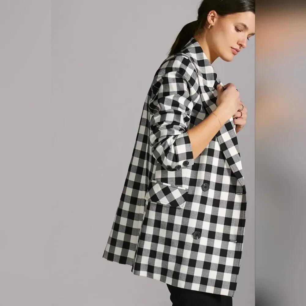 Avec Les Filles Black and White Checkered Blazer - Picture 4 of 7